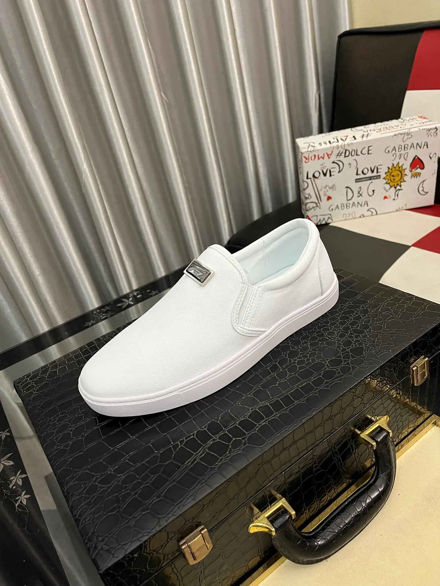 Men's men's shoes💰400⌚️⌚️【DG～】men's casual shoes 2022z cabinet simultaneous sale 🔶🔷🔜The upper is made of cowhide spliced fabric ➕Mesh lining, which is comfortable and breathable. The sole is: the original comfortable and wear-resistant outsole, ⚠️The real thing📱Photographed🎬The real thing is better📢📢📢Size: 38-46